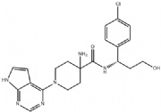 4-Amino-N-[(1S)-1-(4-chlorophenyl)-3-hydroxypropyl]-1-(7H-pyrrolo[2,3-d]pyrimidin-4-yl)-4-piperidinecarboxamide