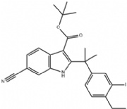 6-Cyano-2-[1-(4-ethyl-3-iodophenyl)-1-methylethyl]-1H-indole-3-carboxylic acid 1,1-dimethylethyl ester